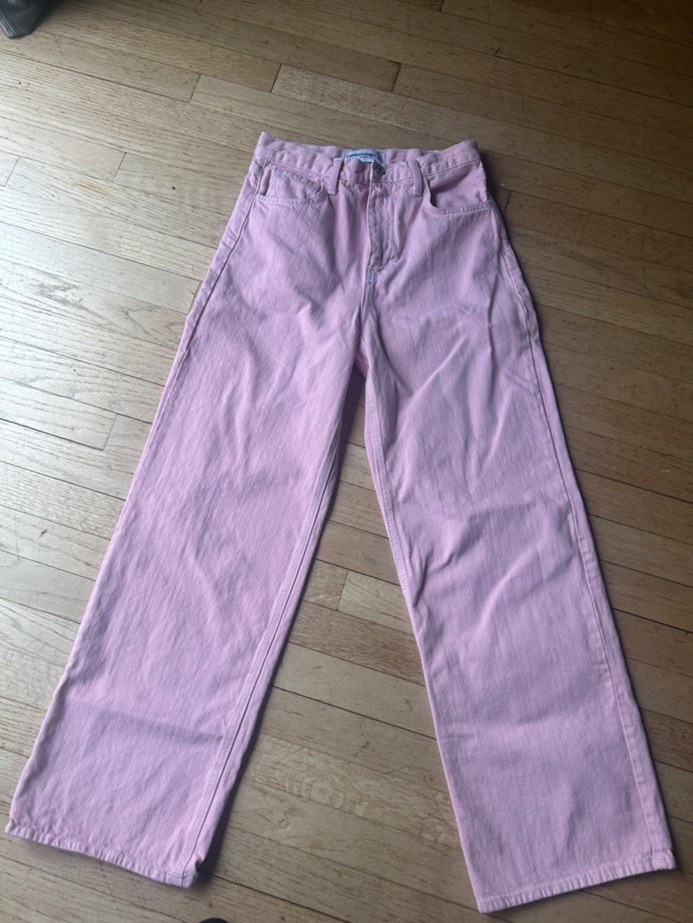 Pink wide Leg Jeans